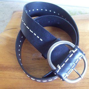Fina Firenze Leather Black Belt SZ-S